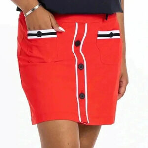 Kinona Long Strides Women’s Golf Tennis Outdoor Skort Skirt Red Size XS $115